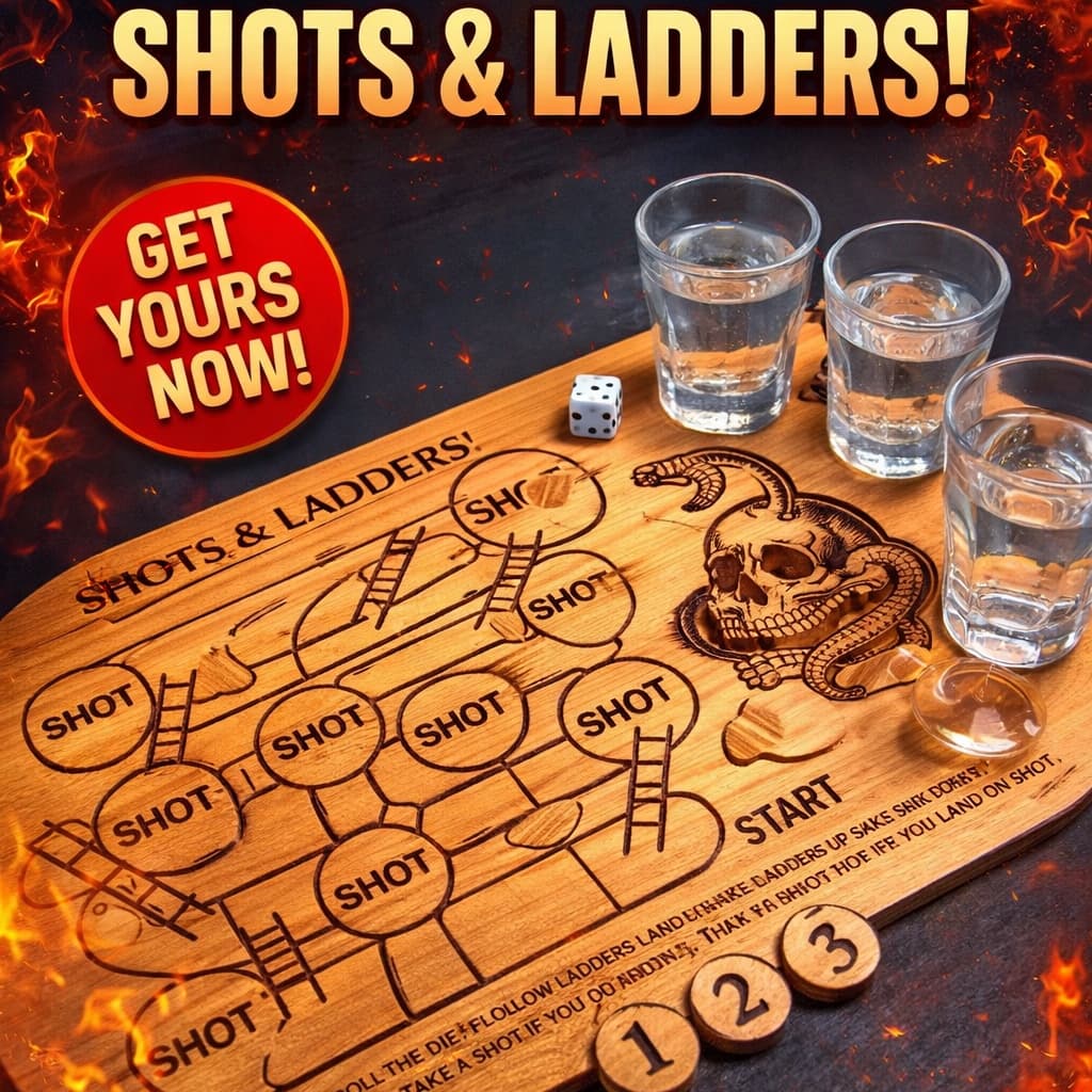 Shots and ladders board game